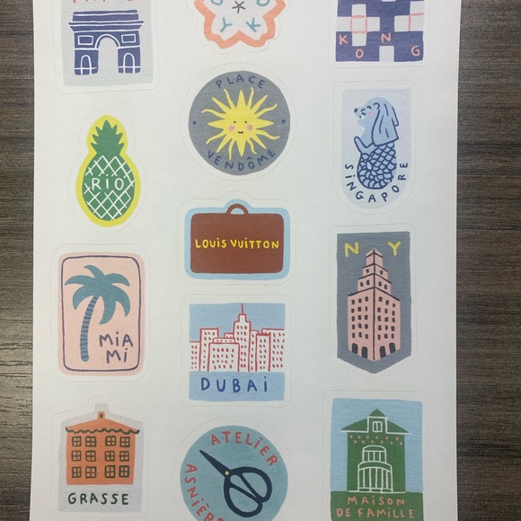 Authentic Louis Vuitton Post-it Notes and Sticker Collection - Picture 6 of 10